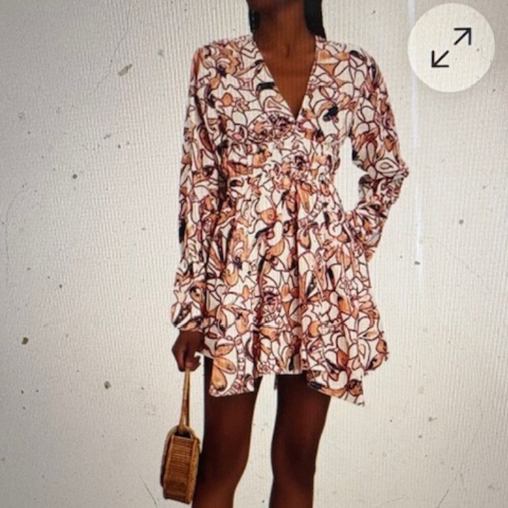 A.L.C. Salina Linen Floral Print Mini Dress, Sz OO, NWT, $495
